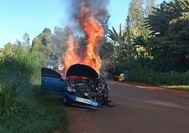 Couple Killed in Grisly Bodaboda Crash in Ting’ang’a, Vehicle Torched