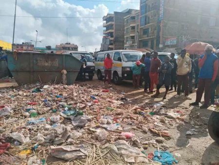 Uproar as Kiambu County Dumps Garbage on Matatu Stage Overnight to Evict Operators