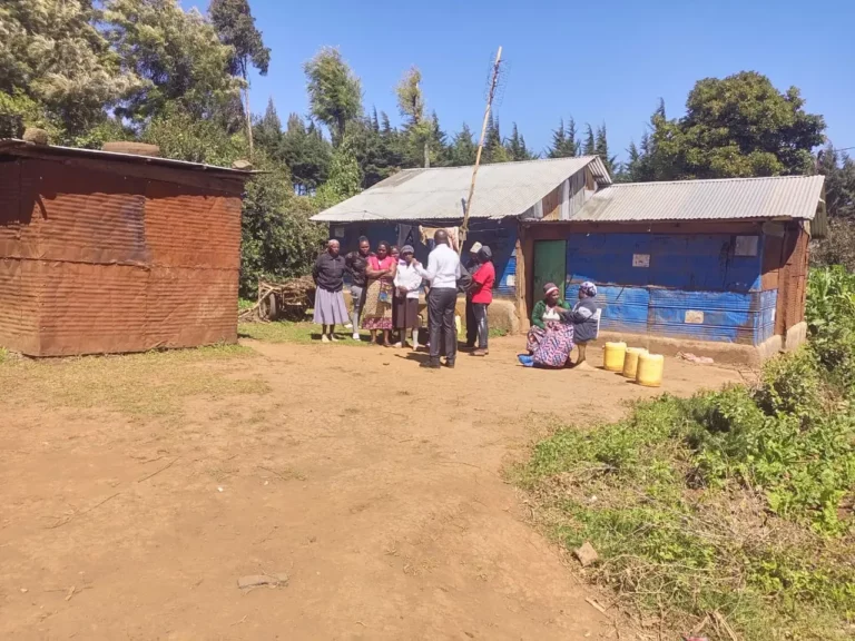 Friends and Neighbours gather around the homestead